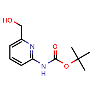Chemical structure of tert-butyl (6-(hydroxymethyl)pyridin-2-yl)carbamate , CAS 203321-83-9, AChemBlock Y218863