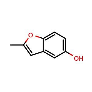 Chemical structure of 2-methylbenzofuran-5-ol , CAS 6769-56-8, AChemBlock Y218894
