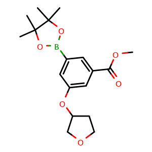 methyl 3-((tetrahydrofuran-3-yl)oxy)-5-(4,4,5,5-tetramethyl-1,3,2-dioxaborolan-2-yl)benzoate