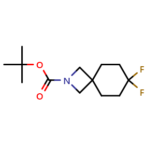 Chemical structure of tert-butyl 7,7-difluoro-2-azaspiro[3.5]nonane-2-carboxylate , CAS 2657653-61-5, AChemBlock Y218973
