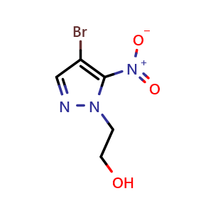 Chemical structure of 2-(4-Bromo-5-nitro-1H-pyrazol-1-yl)ethanol , CAS 1429309-32-9, AChemBlock Y218983