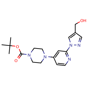 tert-butyl 4-(2-(4-(hydroxymethyl)-1H-pyrazol-1-yl)pyridin-4-yl)piperazine-1-carboxylate