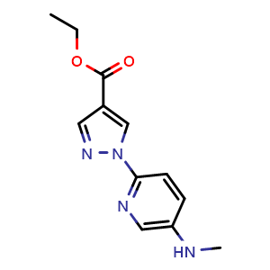 ethyl 1-(5-(methylamino)pyridin-2-yl)-1H-pyrazole-4-carboxylate