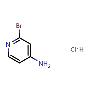 Chemical structure of 2-bromopyridin-4-amine hydrochloride , CAS 1001419-41-5, AChemBlock Y219025