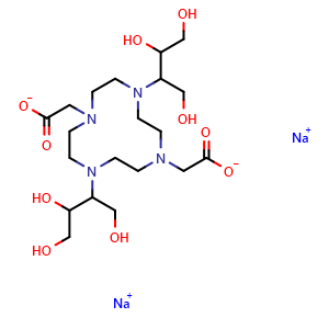 Sodium2,2'-[4,10-bis[2,3-dihydroxy-1-(hydroxymethyl)-propyl]-1,4,7,10-tetraazacyclododecane-1,7-diyl]diacetic acid