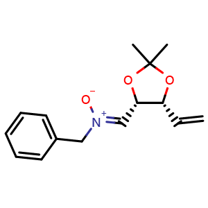 Chemical structure of (Z)-N-benzyl-1-((4S,5R)-2,2-dimethyl-5-vinyl-1,3-dioxolan-4-yl)methanimine oxide , CAS 1381841-36-6, AChemBlock Y219088