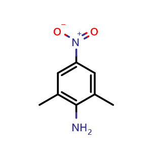 Chemical structure of 2-6-dimethyl-4-nitroaniline , CAS 16947-63-0, AChemBlock Y219134