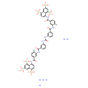 Chemical structure of Suramin sodium , CAS 129-46-4, AChemBlock Y219141