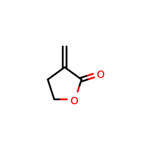 Chemical structure of 3-methylenedihydrofuran-2(3H)-one , CAS 547-65-9, AChemBlock Y219143