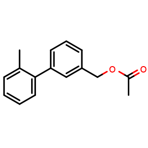 Chemical structure of (2'-Methyl-[1,1'-biphenyl]-3-yl)methyl acetate , CAS 1998216-01-5, AChemBlock Y219150