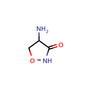 Chemical structure of 4-Aminoisoxazolidin-3-one , CAS 68-39-3, AChemBlock Y219153