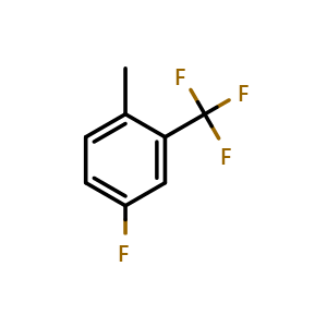 Chemical structure of 5-Fluoro-2-methylbenzotrifluoride , CAS 141872-92-6, AChemBlock Y219182