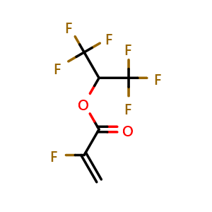 Chemical structure of hexafluoroisopropyl 2-fluoroacrylate , CAS 74359-06-1, AChemBlock Y219198