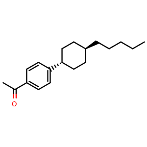 Chemical structure of 4'-(trans-4-n-pentylcyclohexyl)acetophenone , CAS 78531-59-6, AChemBlock Y219201