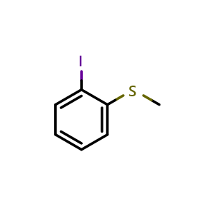 Chemical structure of 2-iodothioanisole , CAS 33775-94-9, AChemBlock Y219208