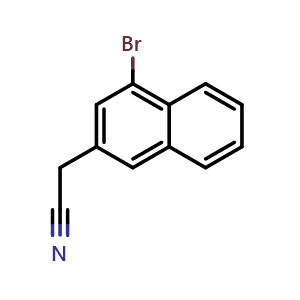 Chemical structure of 4-bromo-2-naphthaleneacetonitrile , CAS 401469-73-6, AChemBlock Y219209