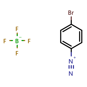 Chemical structure of 4-BromobenzenediazoniumTetrafluoroborate , CAS 673-40-5, AChemBlock Y219211