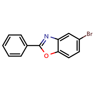 Chemical structure of 5-Bromo-2-phenylbenzo[d]oxazole , CAS 69918-19-0, AChemBlock Y219220