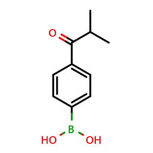 Chemical structure of 4-Isobutyrylphenylboronic acid , CAS 186498-27-1, AChemBlock Y219222