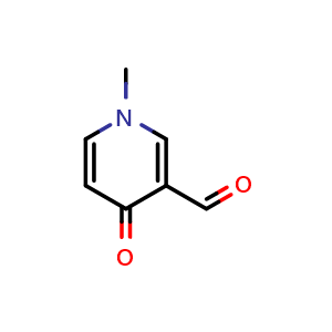 Chemical structure of 1-Methyl-4-oxo-1,4-dihydro-pyridine-3-carbaldehyde , CAS 10561-89-4, AChemBlock Y219234
