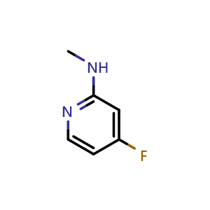Chemical structure of 4-Fluoro-N-methyl-2-pyridinamine , CAS 1260832-12-9, AChemBlock Y219235