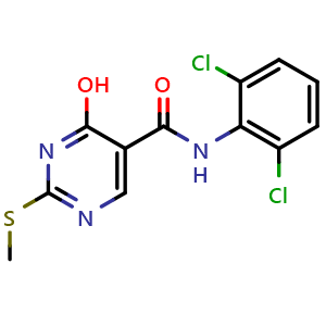 N-(2,6-dichlorophenyl)-4-hydroxy-2-(methylthio)pyrimidine-5-carboxamide