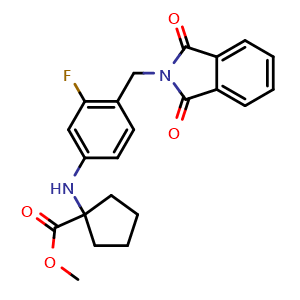 methyl 1-((4-((1,3-dioxoisoindolin-2-yl)methyl)-3-fluorophenyl)amino)cyclopentanecarboxylate