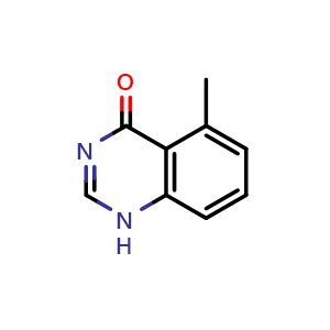 Chemical structure of 5-Methylquinazolin-4(1H)-one , CAS 75844-41-6, AChemBlock Y219354