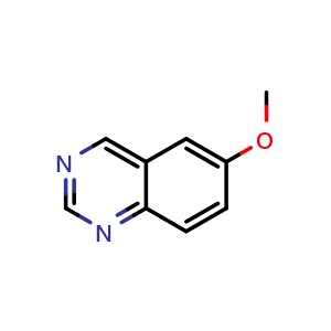Chemical structure of 6-Methoxyquinazoline , CAS 7556-92-5, AChemBlock Y219369