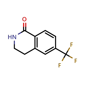 Chemical structure of 6-(trifluoromethyl)-3,4-dihydro-2H-isoquinolin-1-one , CAS 1365760-11-7, AChemBlock Y219434
