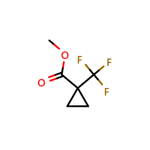 Chemical structure of methyl 1-(trifluoromethyl)cyclopropanecarboxylate , CAS 208242-25-5, AChemBlock Y219453