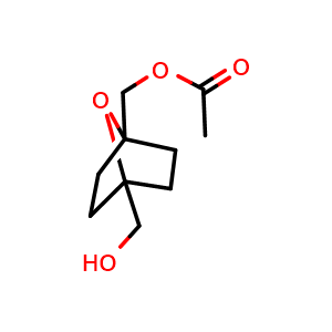 Chemical structure of [4-(hydroxymethyl)-7-oxabicyclo[2.2.1]heptan-1-yl]methyl acetate , CAS 2970213-49-9, AChemBlock Y219490