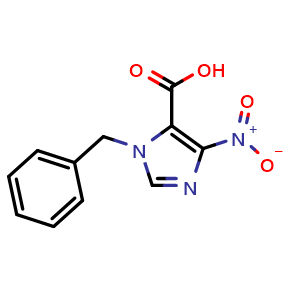 Chemical structure of 3-benzyl-5-nitro-imidazole-4-carboxylic acid , CAS 82228-58-8, AChemBlock Y219491