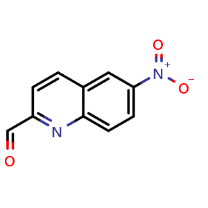 Chemical structure of 6-nitroquinoline-2-carbaldehyde , CAS 59500-67-3, AChemBlock Y219511