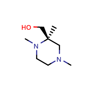 Chemical structure of [(2R)-1,2,4-trimethylpiperazin-2-yl]methanol , CAS 2954725-95-0, AChemBlock Y219512