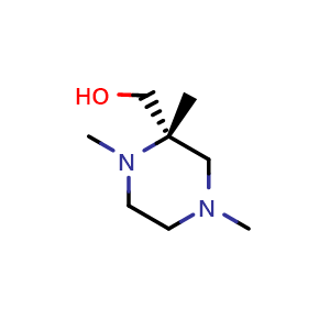 Chemical structure of [(2S)-1,2,4-trimethylpiperazin-2-yl]methanol , CAS 2954726-57-7, AChemBlock Y219513