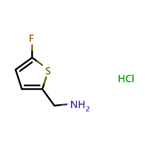 Chemical structure of (5-fluoro-2-thienyl)methanamine hydrochloride , CAS 1855889-50-7, AChemBlock Y219525
