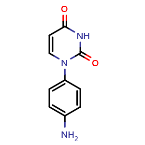 Chemical structure of 1-(4-aminophenyl)-1,2,3,4-tetrahydropyrimidine-2,4-dione , CAS 1797409-11-0, AChemBlock Y219551