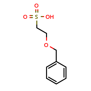 Chemical structure of 2-benzyloxyethanesulfonic acid , CAS 806608-12-8, AChemBlock Y219567