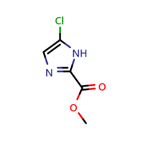 Chemical structure of methyl 5-chloro-1H-imidazole-2-carboxylate , CAS 1211589-29-5, AChemBlock Y219571