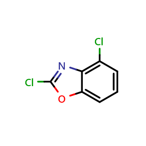 Chemical structure of 2,4-dichloro-1,3-benzoxazole , CAS 656836-87-2, AChemBlock Y219599