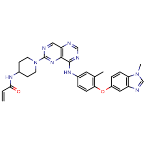 Chemical structure of Zongertinib , CAS 2728667-27-2, AChemBlock Y219617