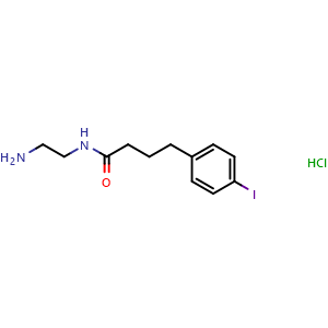 Chemical structure of N-(2-aminoethyl)-4-(4-iodophenyl)butanamide hydrochloride , CAS 2970214-34-5, AChemBlock Y219621