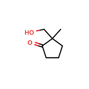 Chemical structure of 2-(hydroxymethyl)-2-methyl-cyclopentanone , CAS 10316-60-6, AChemBlock Y219648