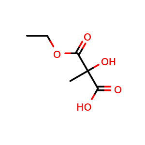 Chemical structure of 3-ethoxy-2-hydroxy-2-methyl-3-oxo-propanoic acid , CAS 889460-07-5, AChemBlock Y219651