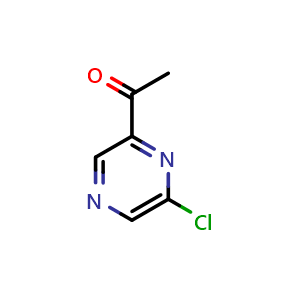 Chemical structure of 1-(6-Chloropyrazin-2-yl)ethanone , CAS 1197237-46-9, AChemBlock Y219699
