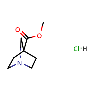 Chemical structure of methyl 1-azabicyclo[2.2.1]heptane-4-carboxylate;hydrochloride , AChemBlock Y219712