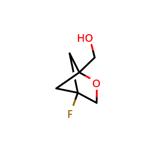Chemical structure of (4-fluoro-2-oxabicyclo[2.1.1]hexan-1-yl)methanol , CAS 2383250-63-1, AChemBlock Y219716