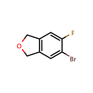 Chemical structure of 5-bromo-6-fluoro-1,3-dihydroisobenzofuran , CAS 2408643-40-1, AChemBlock Y219734