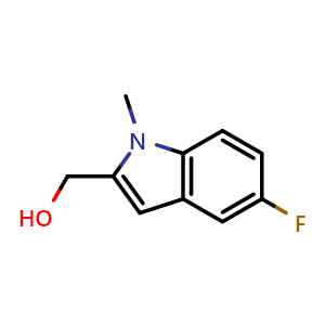 Chemical structure of (5-fluoro-1-methyl-indol-2-yl)methanol , CAS 906543-03-1, AChemBlock Y219752